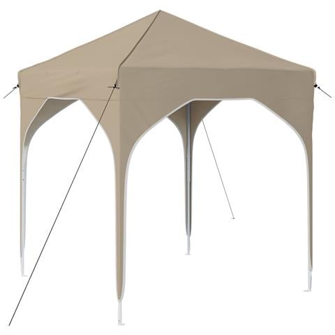 Tenda per feste a pop-up 194 x 194 x 245 cm Crema - Foto 1