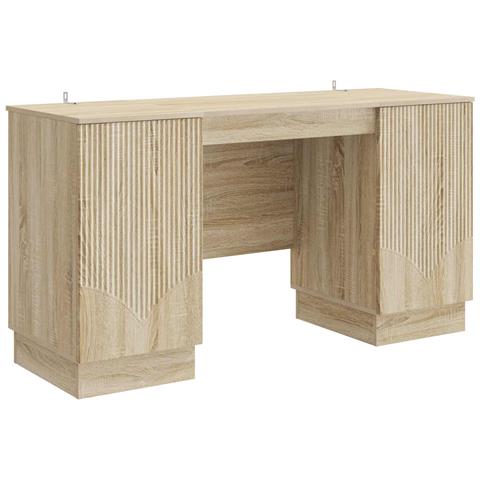 Scrivania Rovere Sonoma 142,5 x 50 x 75 cm Legno ingegnerizzato - Foto 1