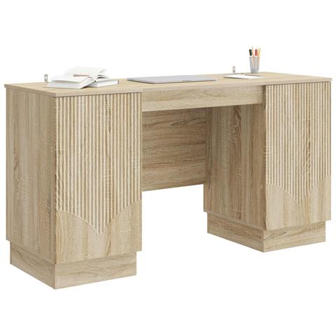 Scrivania Rovere Sonoma 142,5 x 50 x 75 cm Legno ingegnerizzato - Foto 2