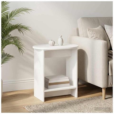 Tavolo laterale Bianco 50 x 39,5 x 55 cm Legno ingegnerizzato - Foto 2