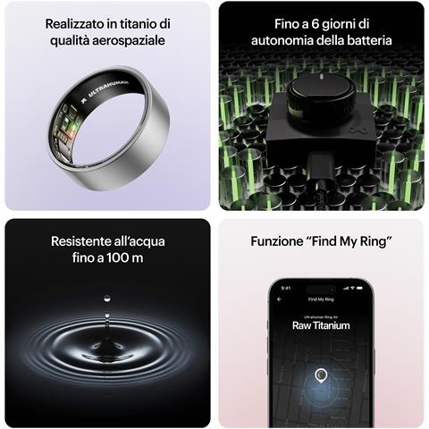 Ring AIR - Monitor del sonno e dell'attività fisica, anello intelligente per uomo e donna, nessuna spesa per l'app per le funzioni standard, durata della batteria fino a 6 giorni (taglia 13) - Foto 9