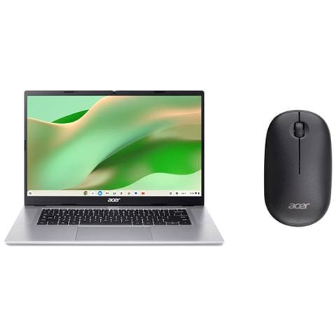 Chromebook 315 CB315-8H-88G3 + Mouse wireless MediaTek Kompanio Kompanio 540 39,6 cm (15.6") Full HD 4 GB DDR5-SDRAM 64 GB eMMC Wi-Fi 6E (802.11ax) ChromeOS Italiano Argento - Foto 1