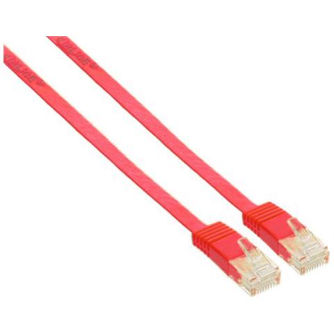Cavo Patch Piatto 1m U / UTP, Cat. 6 - Rosso - Foto 1