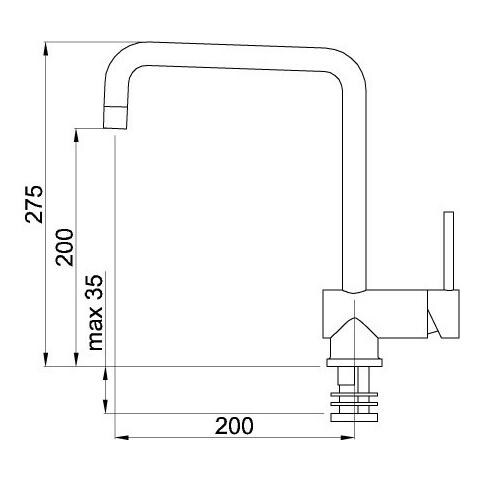 Miscelatore Monocomando Modello Senna 20 x 27.5 cm Colore Cromo - Foto 2