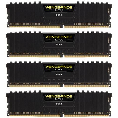 Memoria Vengeance LPX Black 64GB (4x16GB) DDR4 2666MHz DIMM CL16 Unbuffered - Foto 1