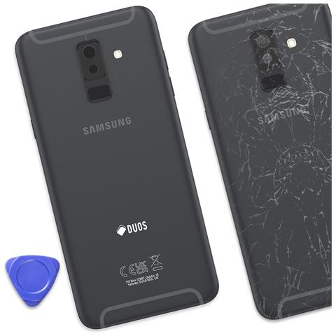 Cover Batteria Originale Per Galaxy A6 Plus Con Adesivo Integrato, Nero - Foto 2
