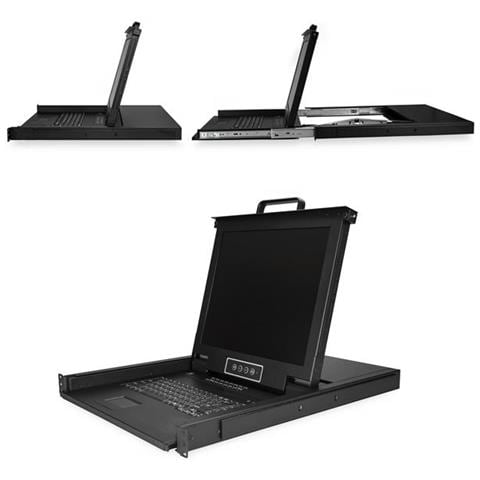 RKCONS1716K Console a Rack 43,2 cm (17") 1280 x 1024 Pixel Acciaio Nero 1U - Foto 2