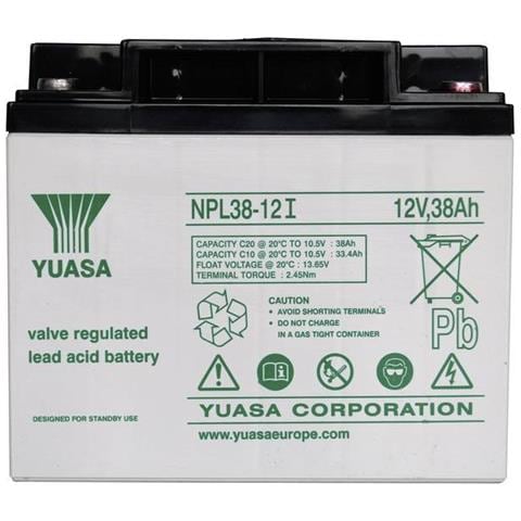 Npl38-12 Batteria Al Piombo 12 V 38 Ah Piombo-agm (l X A X P) 197 X 170 X 165 Mm Vite M5 Esente Da - Foto 1