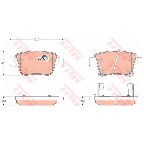 Kit Pastiglie Freno Gdb3337 - Foto 3