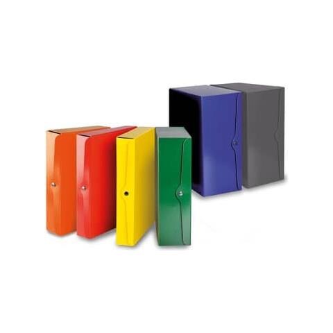 Portaprogetti Con Bottone Presspan Monolucido 25x35 Cm Dorso 10 Cm Giallo - Cp10gi - Foto 1