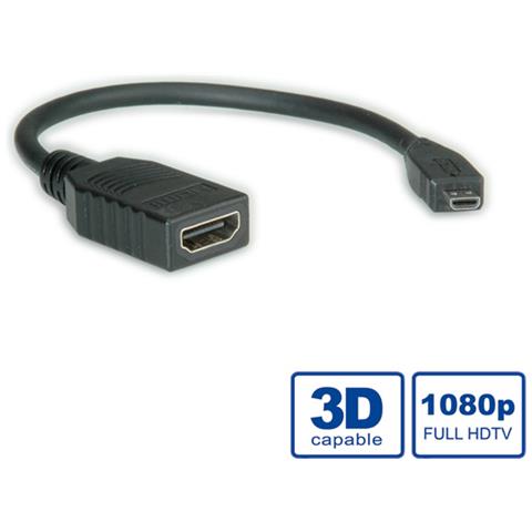 HDMI - Micro HDMI 0.15 m, 0,15m, HDMI, Micro-HDMI - Foto 1