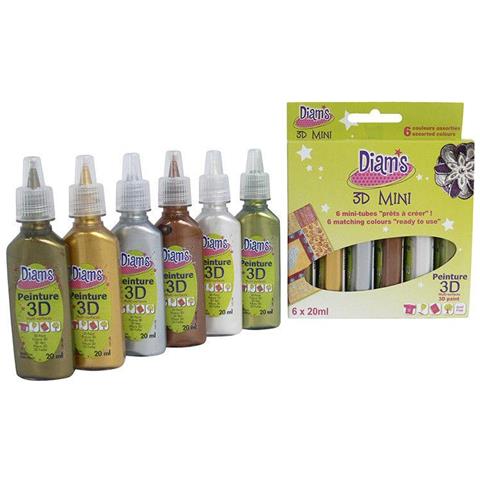 Set 6 Colori Metallizzati Diam's 3d Mini - Total Metal - Foto 1