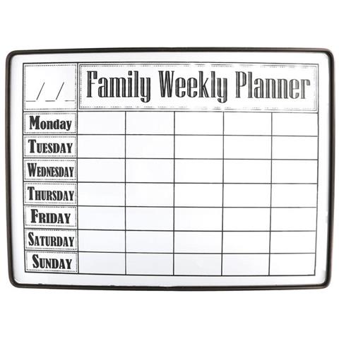 Lavagna Metallo Settimana Con Pennarello Rettangolare Cm71x51x2 - Foto 1