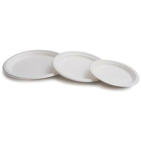 Piatto Monouso Ø 22,5 Cm Bianco Biodegradabile 50 Unità - Foto 1