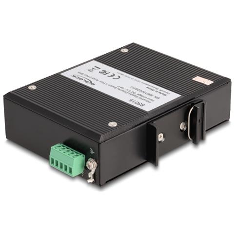 Switch industriale Gigabit Ethernet 4 porte RJ45 2 porte SFP per guida DIN - Foto 4