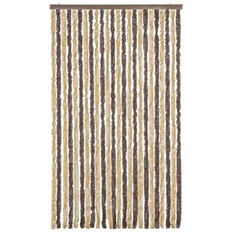 Tenda Antimosche Marrone Scuro E Beige 100x220 Cm In Ciniglia - Foto 3