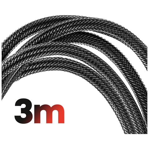 Cavo Hdmi 2.0 Ultra Hd 4k 60hz Nylon 3 Metri Connettori Placcati Oro, Nero - Foto 5