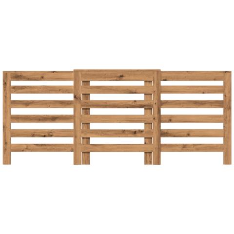 Copertura Termosifone Rovere Artigianale 205x21,5x83,5 Cm Legno - Foto 3