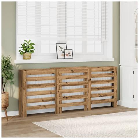 Copertura Termosifone Rovere Artigianale 205x21,5x83,5 Cm Legno - Foto 1