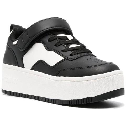 Velcro Flatform Sport Shoe Sneakers Pelle Scarpe Donna Nero Eu 40, En0en02210 Ybl - Foto 1