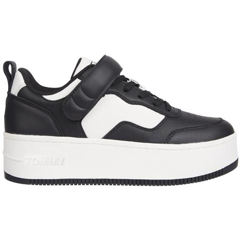Velcro Flatform Sport Shoe Sneakers Pelle Scarpe Donna Nero Eu 40, En0en02210 Ybl - Foto 2