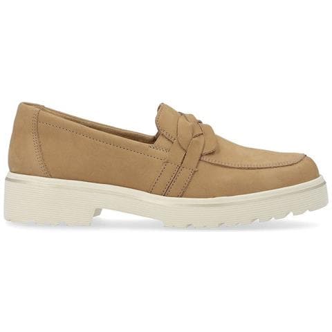 Beige Casual Closed Loafers Mocassino Pelle Scamosciata /nabuk Scarpe Donna Beige Eu 38, D1h01-60 - Foto 2
