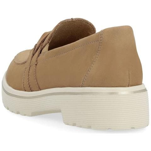 Beige Casual Closed Loafers Mocassino Pelle Scamosciata /nabuk Scarpe Donna Beige Eu 38, D1h01-60 - Foto 3