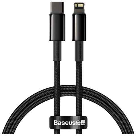 Cavo Di Ricarica E Trasferimento Usb-c-lightning 20w 2m, Nero - Foto 1