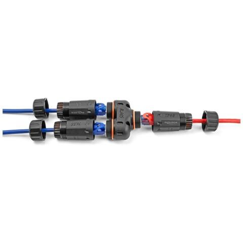 Connettore per cavo Adattatore a Y da RJ45 femmina a 2 x RJ45 femmina Cat. 6 IP68 polvere e impermeabile per esterni - Foto 2