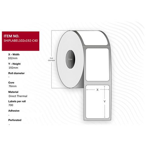SHIPLABEL102X192-C76 etichetta per stampante - Foto 1