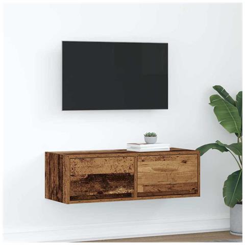 Mobile Porta TV Legno Antico 80x31x25,5 cm Legno Multistrato - Foto 1