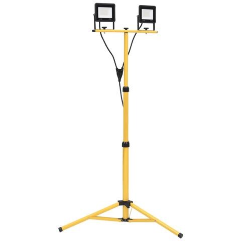 Faretto A Led Con Treppiede 2x50 W Bianco Caldo - Foto 1