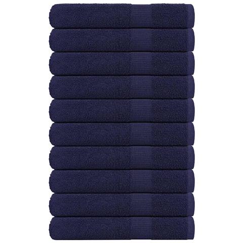 Asciugamani 10 Pz Blu Marino 100x200 Cm 360 G/m 100% Cotone - Foto 1