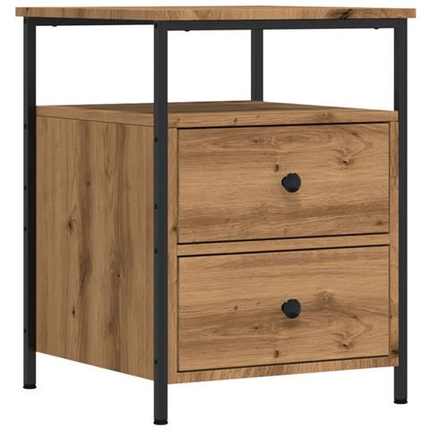 Comodino Rovere Artigianale 44x45x60 Cm In Legno Multistrato - Foto 2