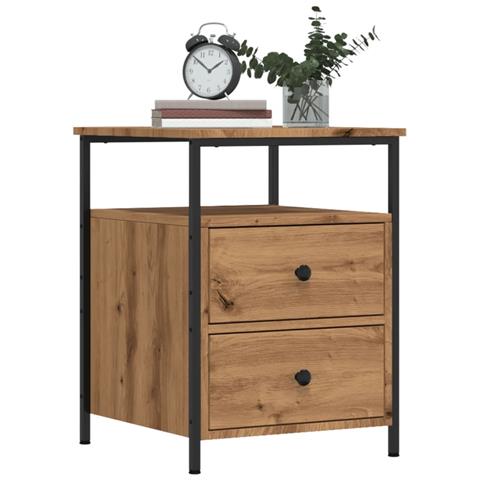 Comodino Rovere Artigianale 44x45x60 Cm In Legno Multistrato - Foto 1