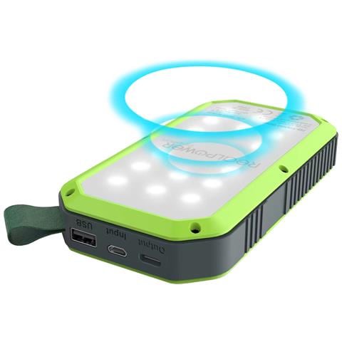 PB-10000 Polimeri di litio (LiPo) 10000 mAh Carica wireless Nero, Verde - Foto 3