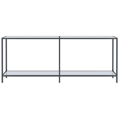 Tavolo Consolle Bianco 200x35x75,5 Cm In Vetro Temperato - Foto 2