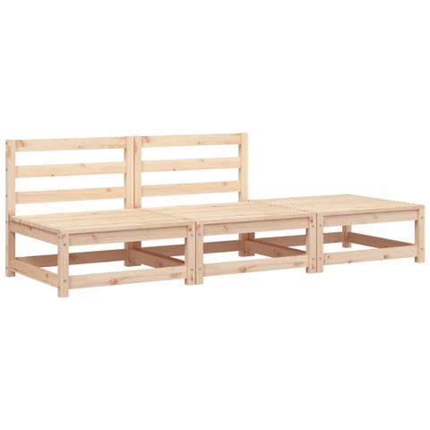 Lusso Casadino - Divano Giardino Senza Braccioli Con Poggiapiedi Massello Pino - Foto 1