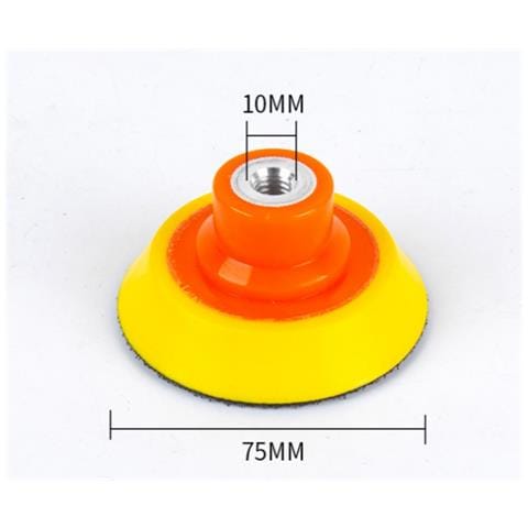 Tampone Di Lucidatura Da 3 Pollici 75 Mm Con Albero Da 10 Mm - Supporto In Velcro - Foto 1