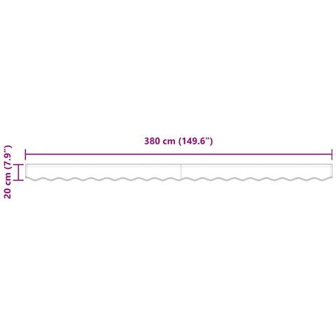 Valance per tende per telaio da 4 m Bianca 3.8x0.2 m - Foto 7