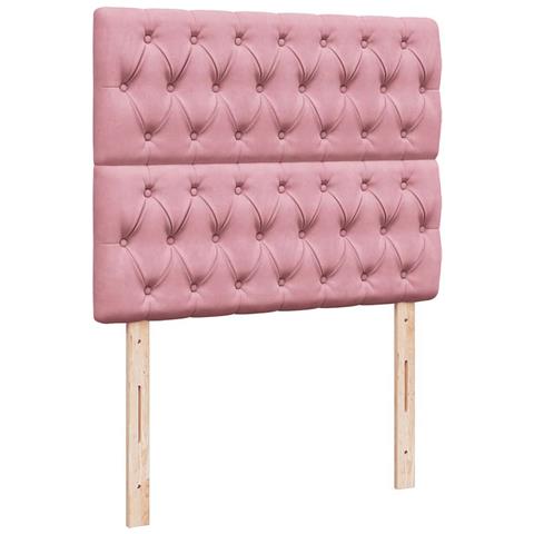 Giroletto a Molle con Materasso Rosa 120x190 cm in Velluto - Foto 9