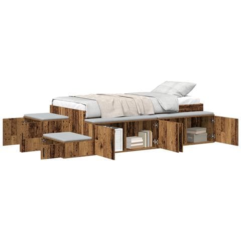 Letto contenitore in legno vecchio 75x190 cm - Foto 1