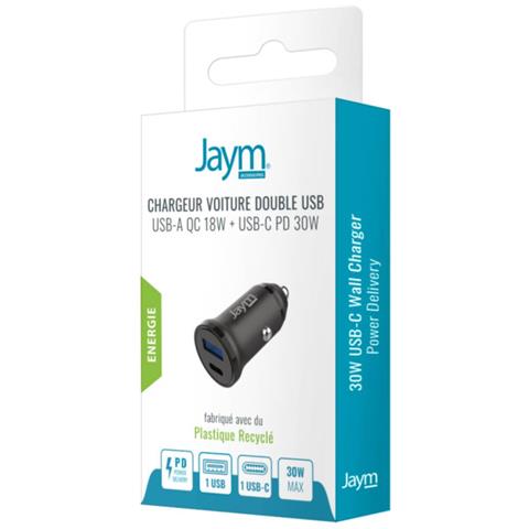 Caricabatterie Da Auto 30w Usb-a Qc / Usb-c Pd Rapido, Nero - Foto 2