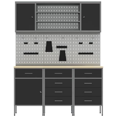 Set da lavoro 7 pezzi  in acciaio nero - Foto 9