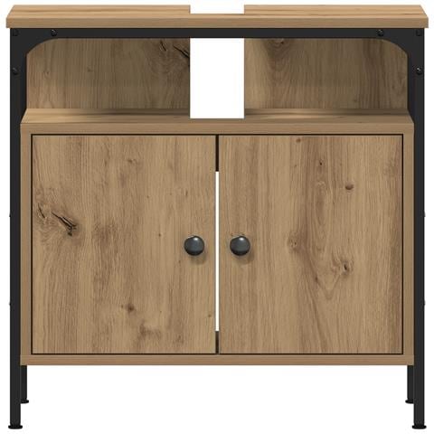 Set di Tavolo da Trucco a 3 Pezzi in Legno di Rovere Smoked - Foto 9