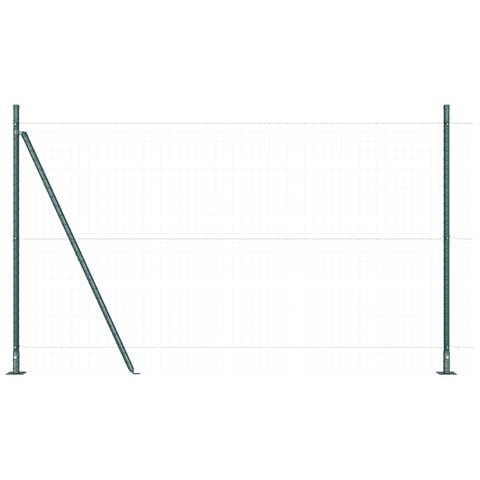 Pali di recinzione con basi 13 pcs Ø32mm 88,5cm in acciaio zincato - Foto 1