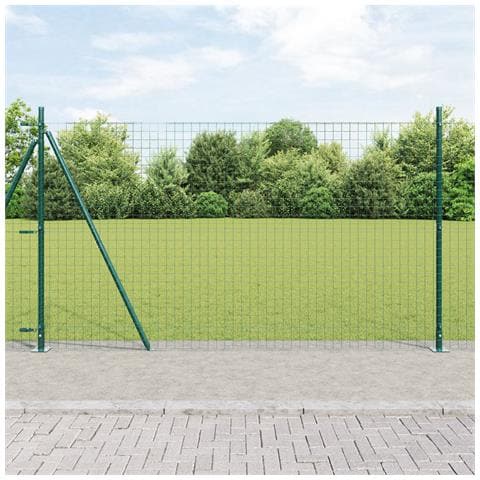 Pali di recinzione con basi 13 pcs Ø32mm 88,5cm in acciaio zincato - Foto 2