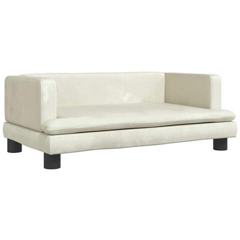 Lettino per Cani Crema 80x45x30 cm in Velluto - Foto 1