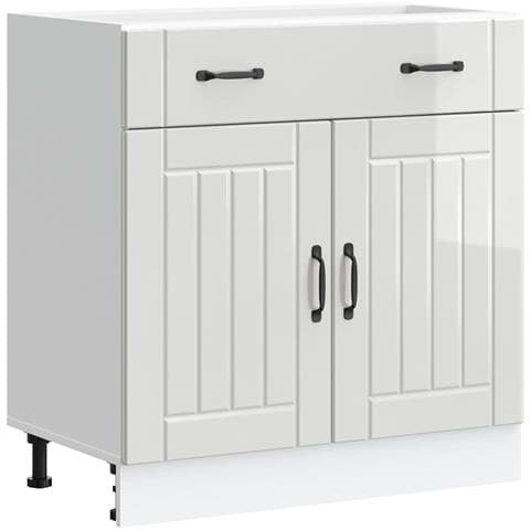 Base da Cucina Lucca Bianco Lucido in Legno Multistrato - Foto 1