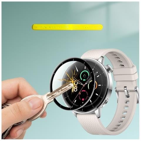 Pellicola Protettiva Curva 3d In Composito Morbido Per Oneplus Watch 3 43mm - Trasparente E Anti-impronta - Foto 2
